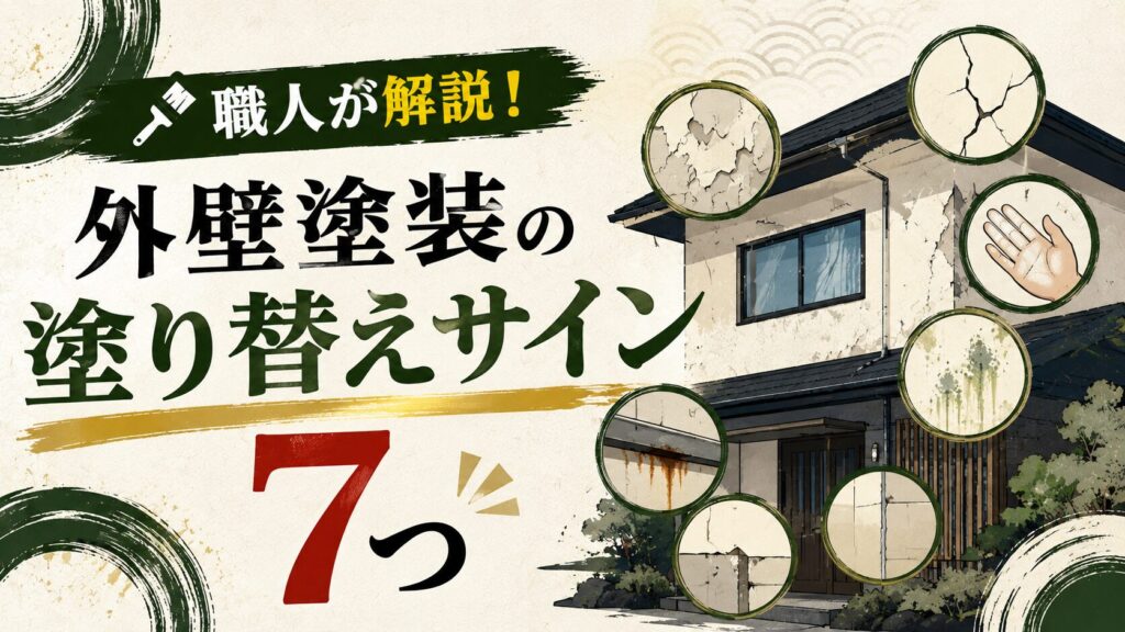 職人が解説！
外壁塗装の塗り替えサイン７つ