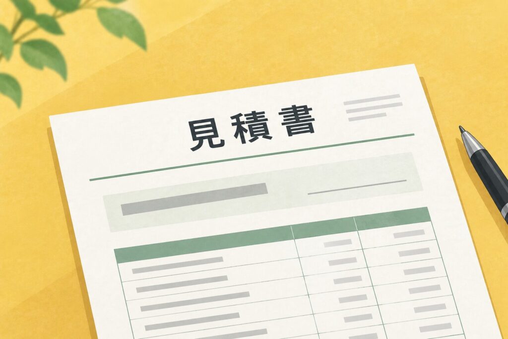 見積書のイメージイラスト