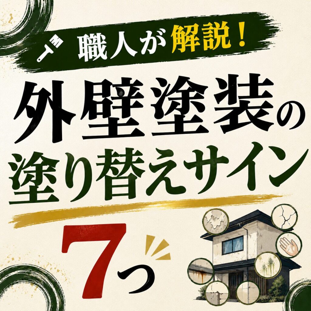 外壁塗装の塗り替えサイン 7 つ|宗像・福津・古賀市・遠賀郡エリアの職人が解説