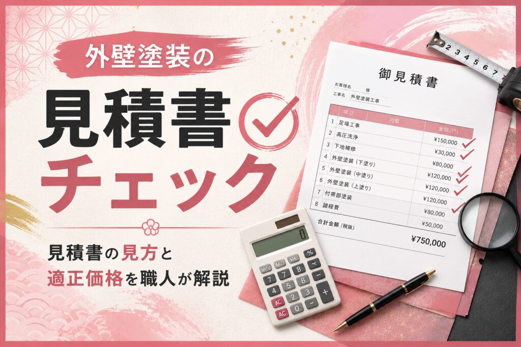 外壁塗装の見積書チェック|見積書の見方と適正価格を職人が解説