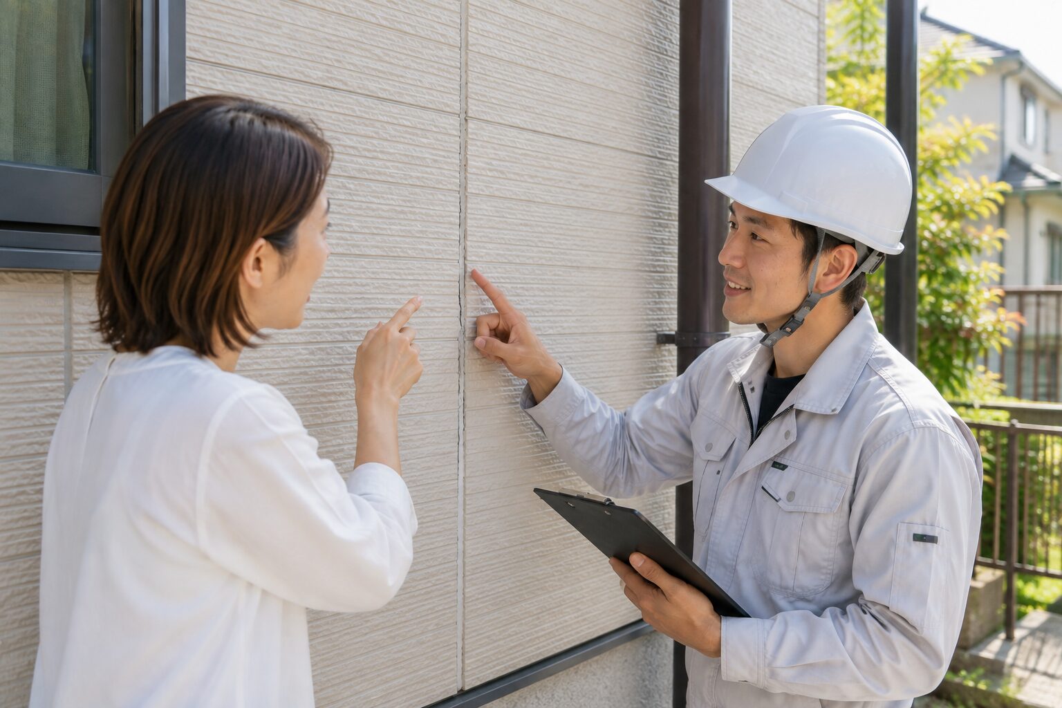 塗装職人とお客様