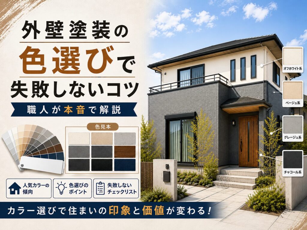 外壁塗装の色選びで失敗しない５つのコツ｜職人が本音で解説
