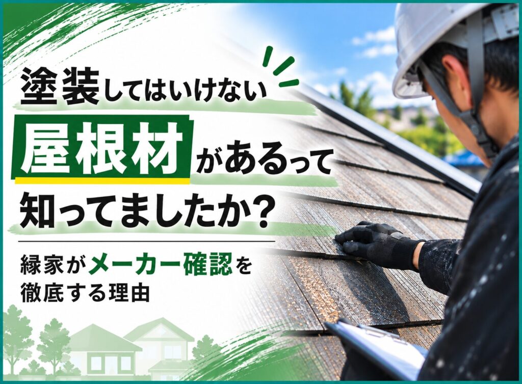塗装してはいけない屋根材があるって知ってましたか?|縁家がメーカー確認を徹底する理由