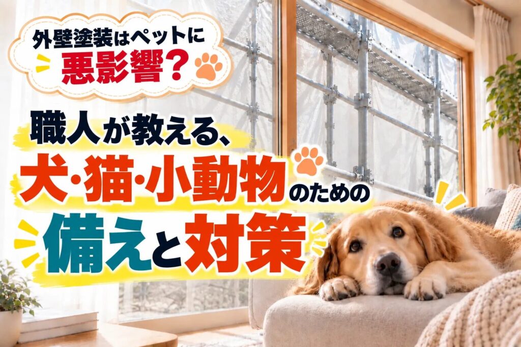 外壁塗装はペットに悪影響?|職人が教える、犬・猫・小動物のための備えと対策
