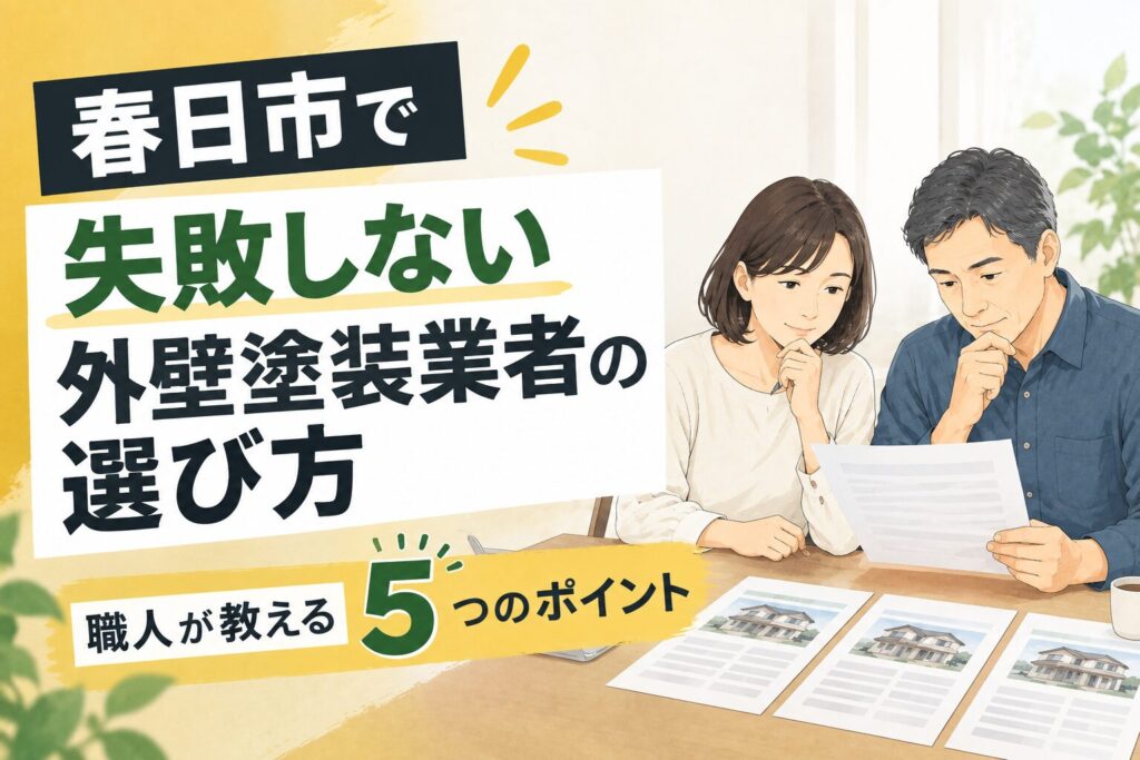 春日市で失敗しない外壁塗装業者の選び方|職人が教える5つのチェックポイント