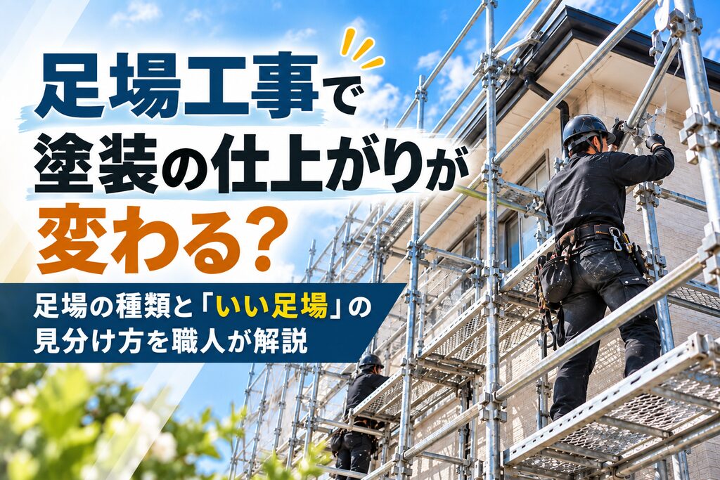 足場工事で塗装の仕上がりが変わる？｜足場の種類と「いい足場」の見分け方を職人が解説